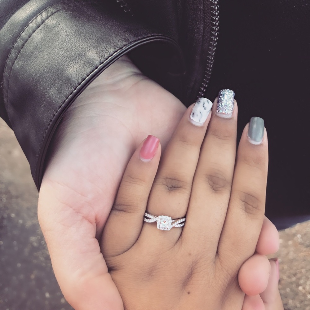 Wedding ring set- size 10 - Picture 2 of 6